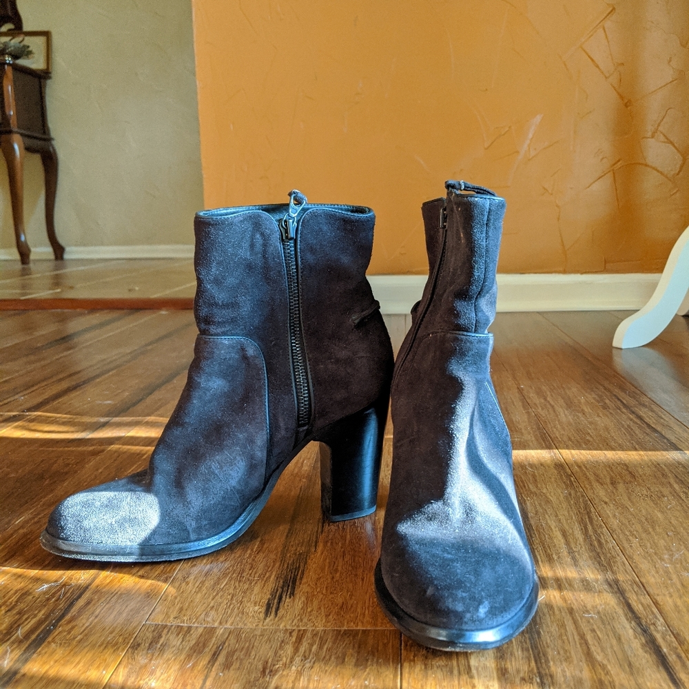 Black suede Rag & Bone booties